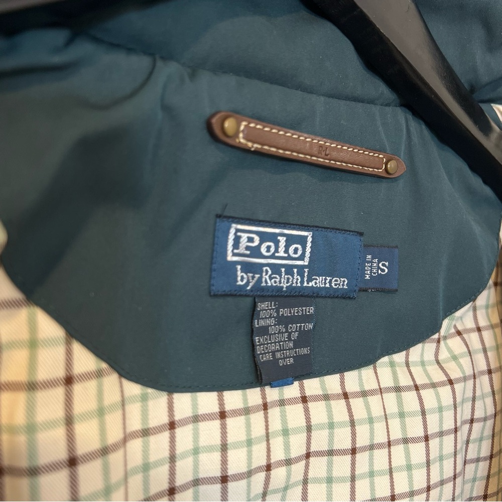 Vintage Polo Ralph Lauren Bleecker Vest Men’s Small Green Hunter Jumper Logo - Picture 13 of 16